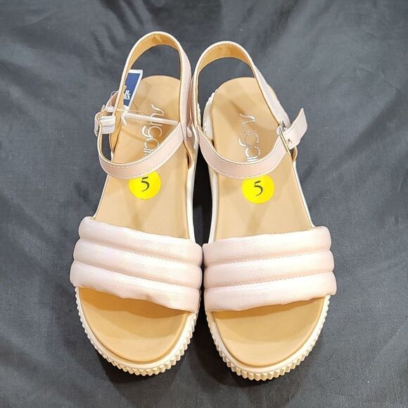 BRAND NEW SUGAR OPEN TOE ADJUSTABLE BUCKLE ANKLE STRAP WEDGE GIRL SANDAL - Picture 1 of 14